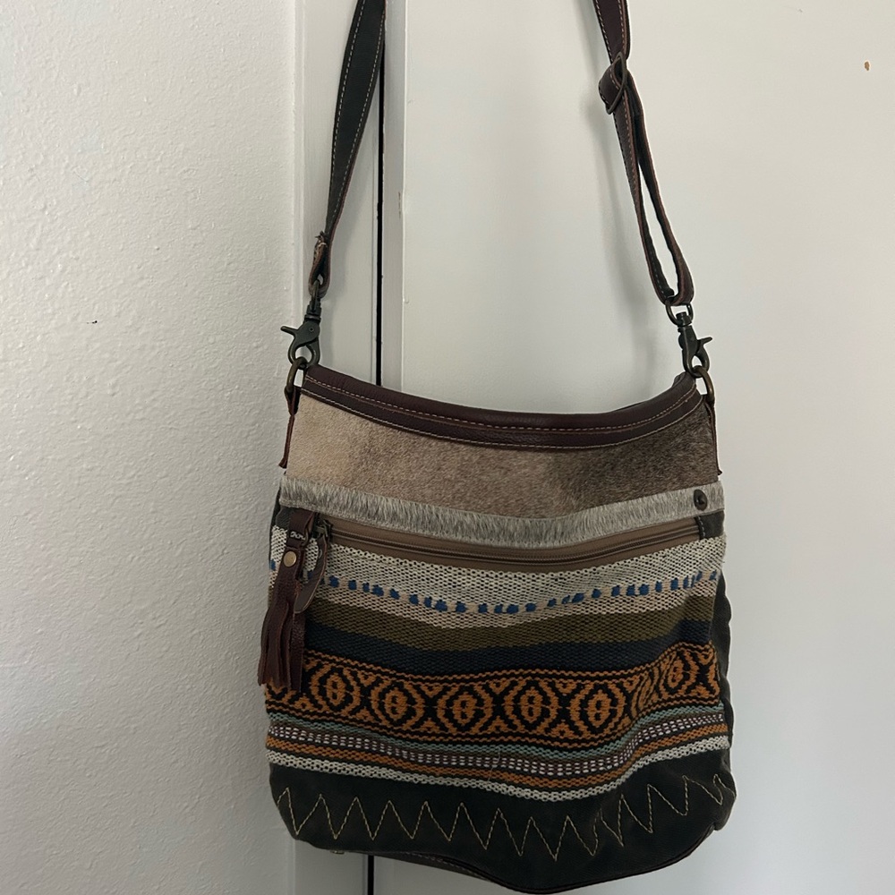Myra Bag Brown and Tan Women's Bag